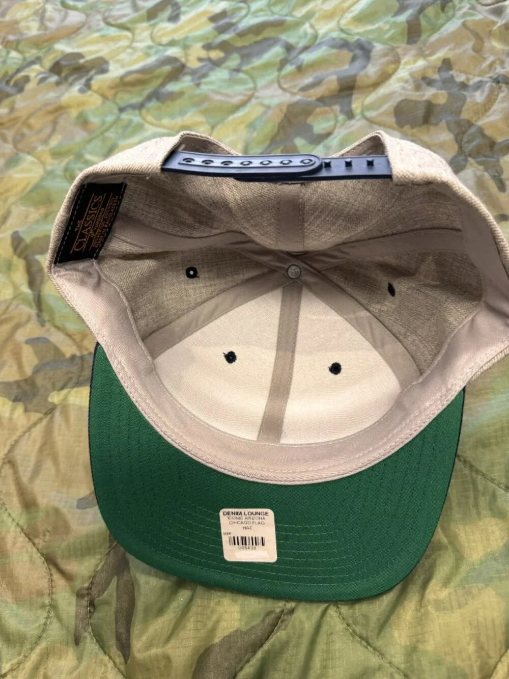 Chicago Flag Snapback Hat Grey/Navy - Yupoong, NWT